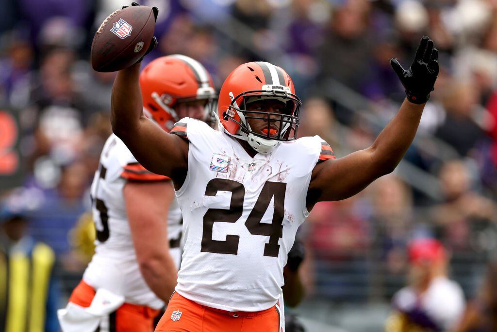 Nike Youth Cleveland Browns Nick Chubb #24 Orange T-Shirt