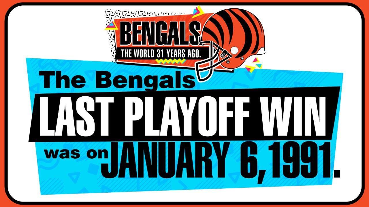 Bengals last playoff win was 31 years ago on January 6